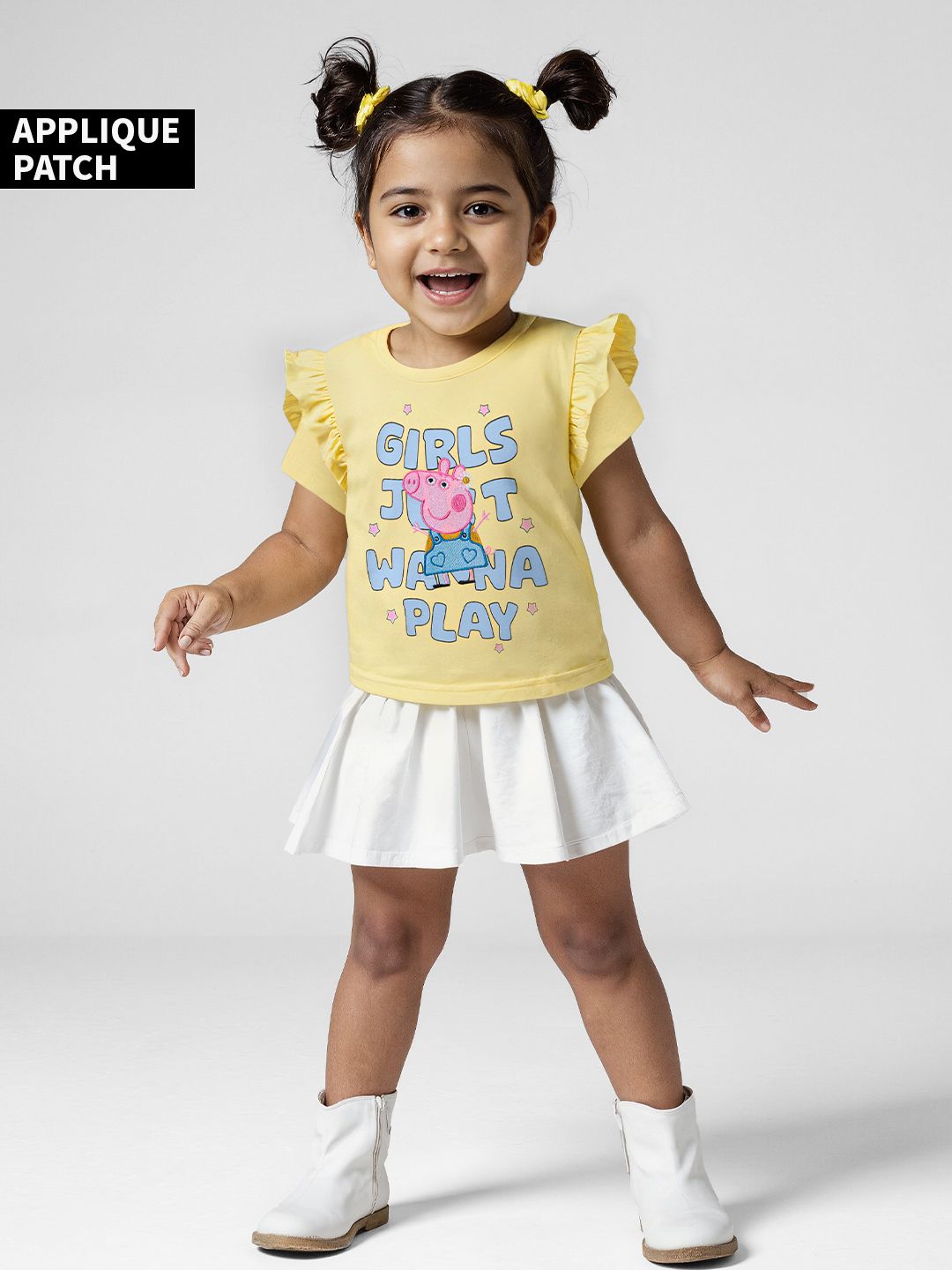 Peppa Pig: Just Wanna Play Girls Cotton T-Shirts (2-8 Yrs) Online