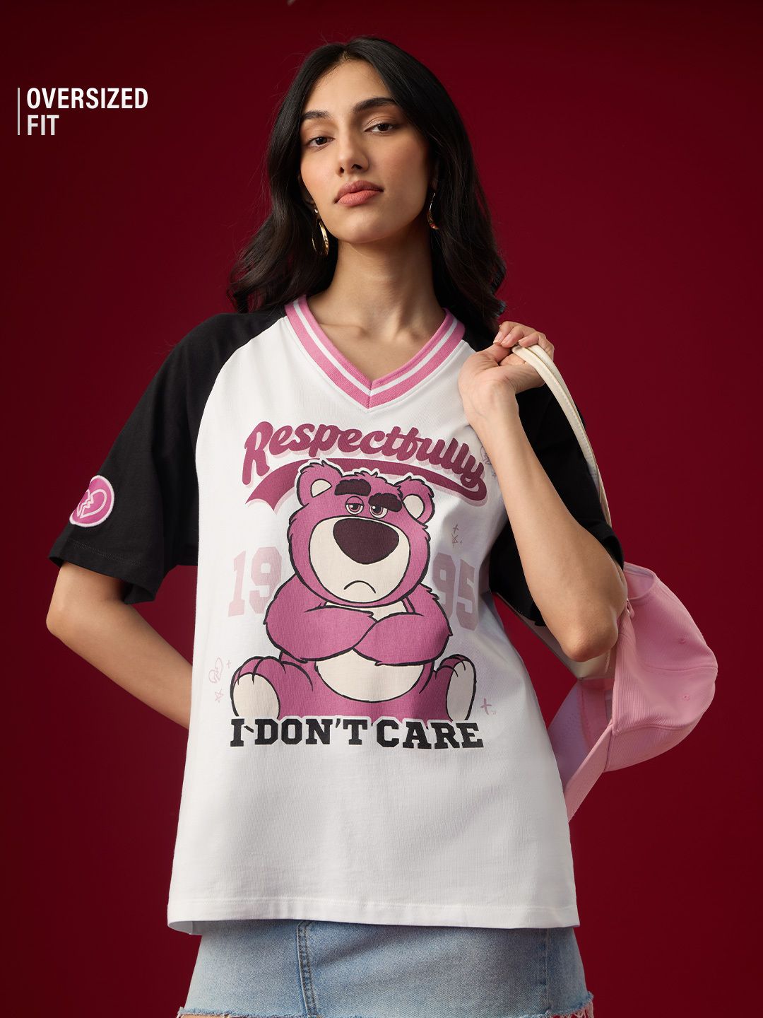Lotso: Don't Care Women Oversized T-Shirts Online