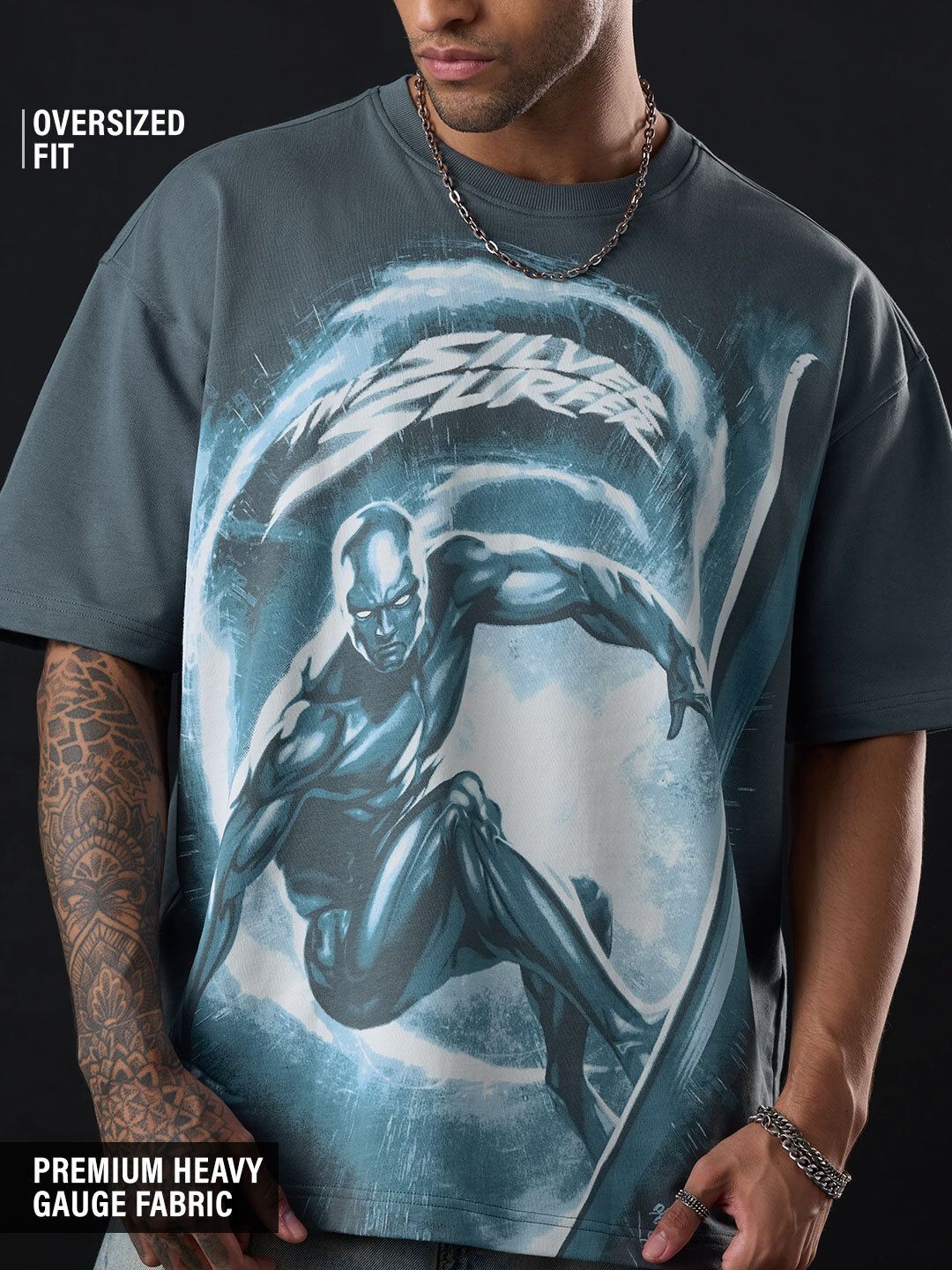 Buy The Fantastic Four: Silver Surfer Men Oversized T-Shirt Online
