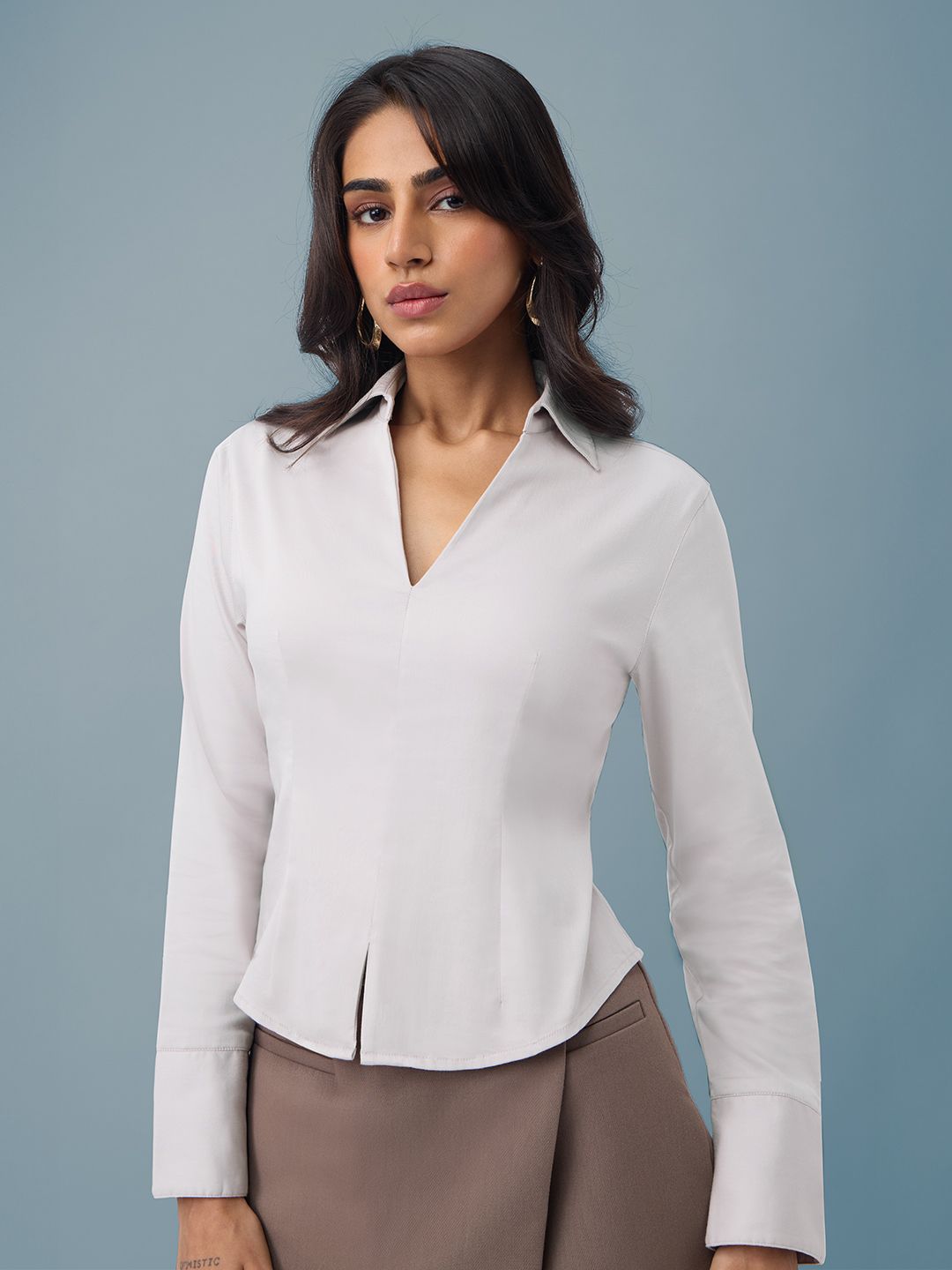 Corset Shirt: Mist Grey