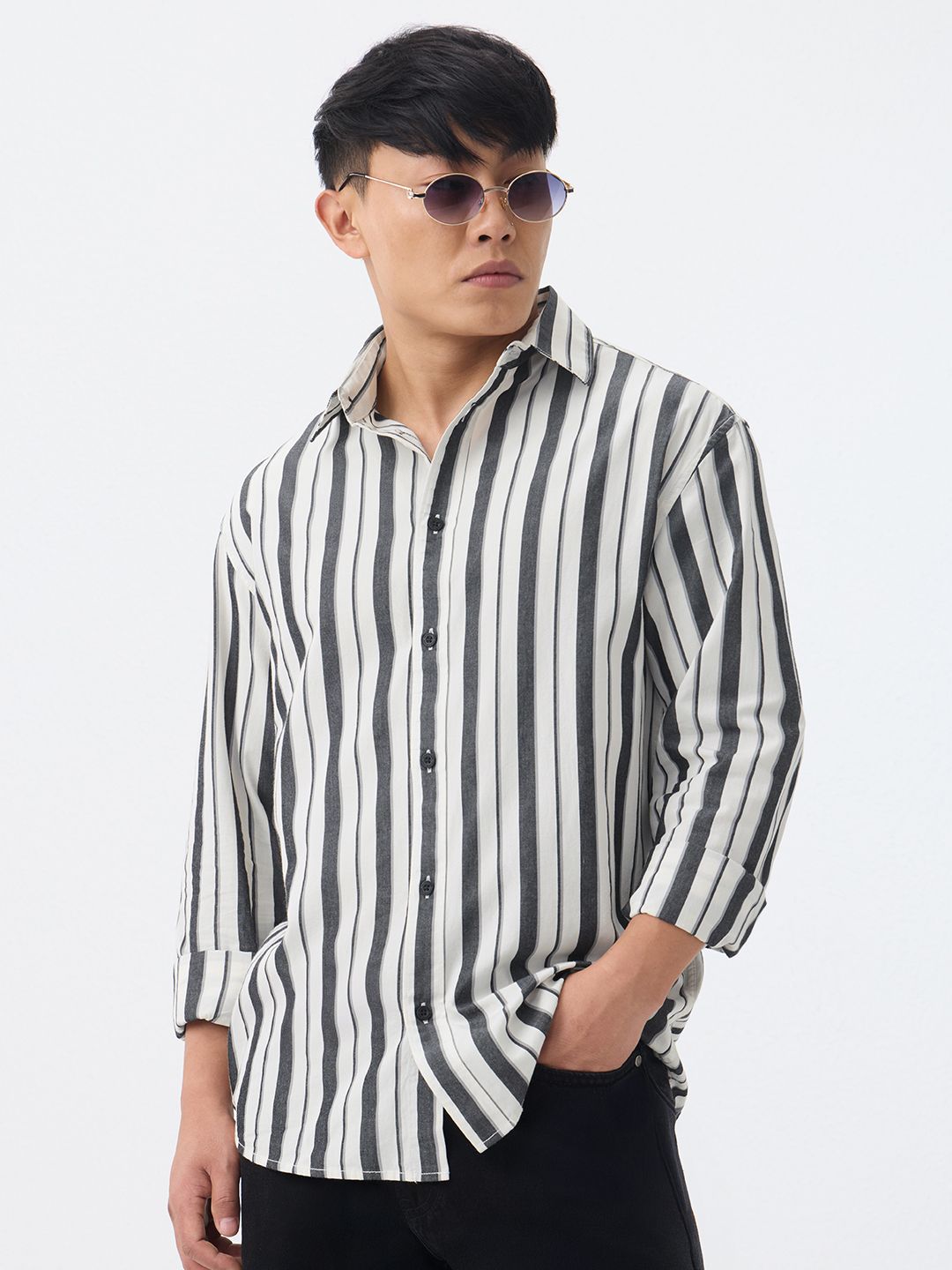 Stripe Shirt: Blackline