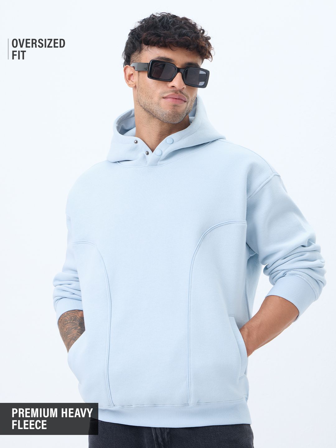 Oversized Hoodie: Marine Men Oversized Hoodies Online