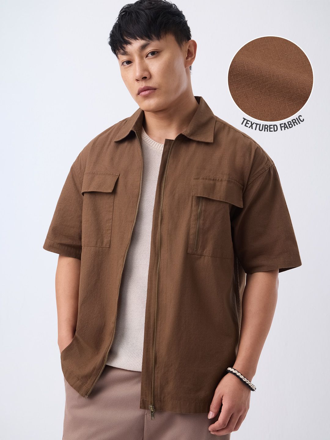 Oversized Shirt: Fawn undefined Online