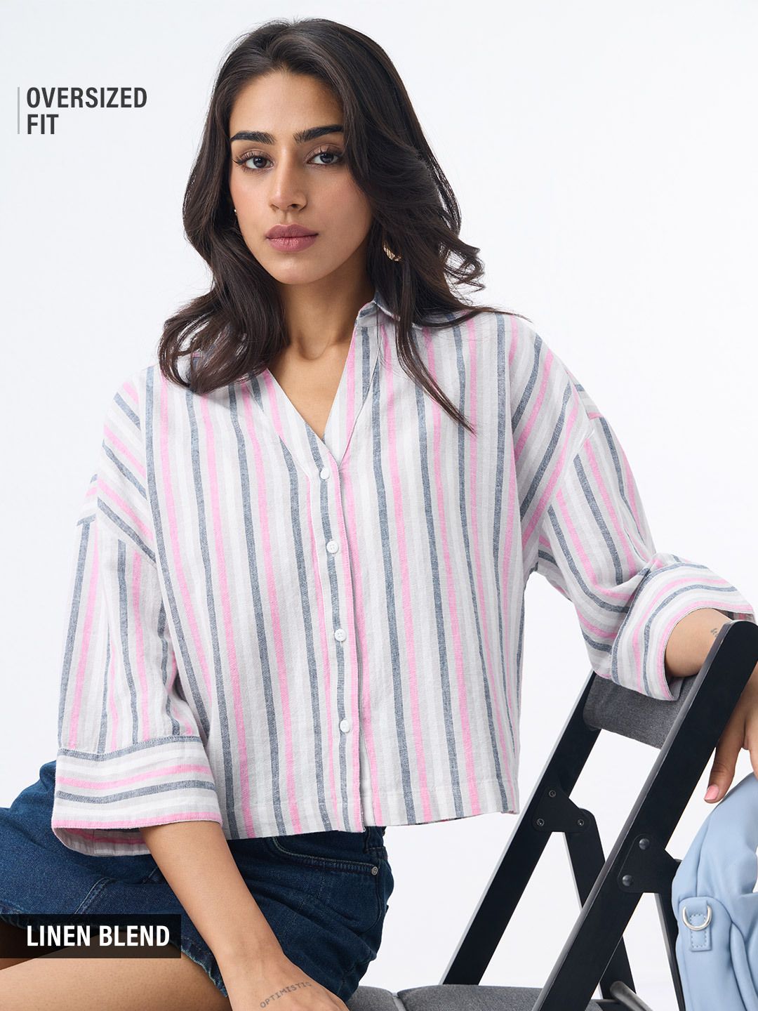 Cotton Linen Shirt: Linette