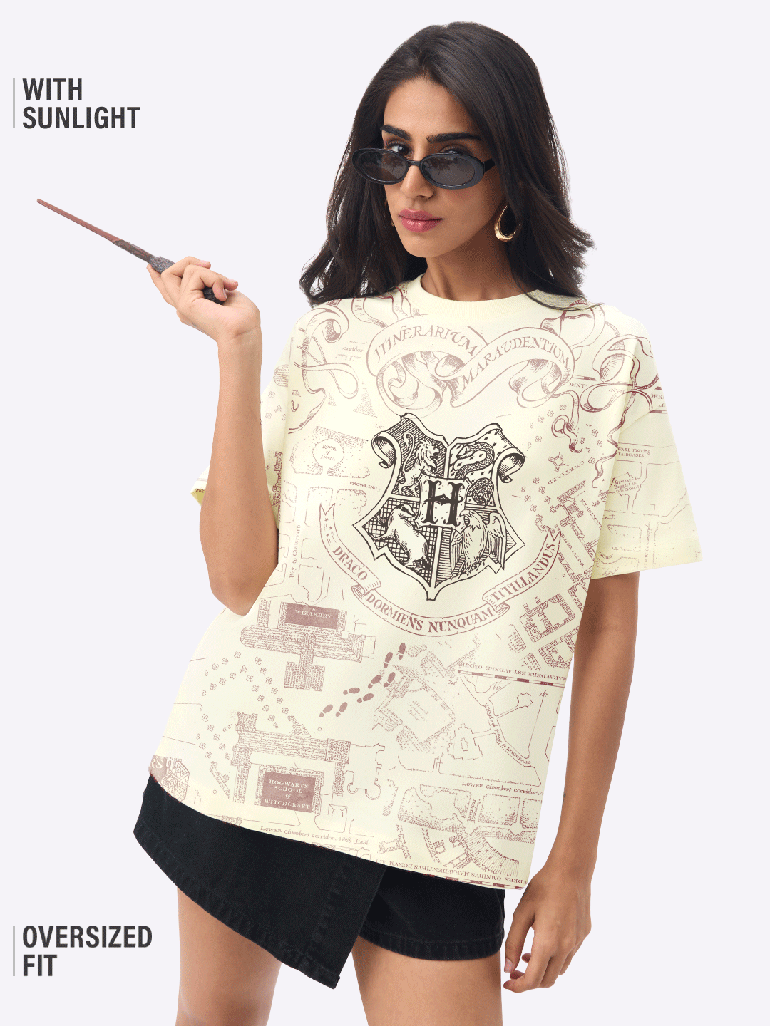 Harry Potter: Marauder's Map (Solar) Women Oversized T-Shirts Online