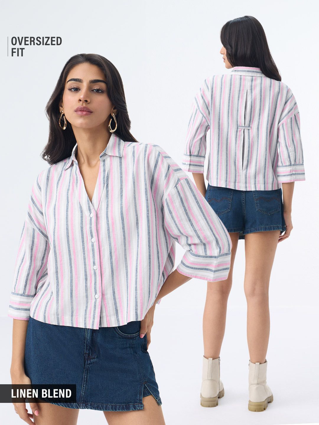 Cotton Linen Shirt: Linette
