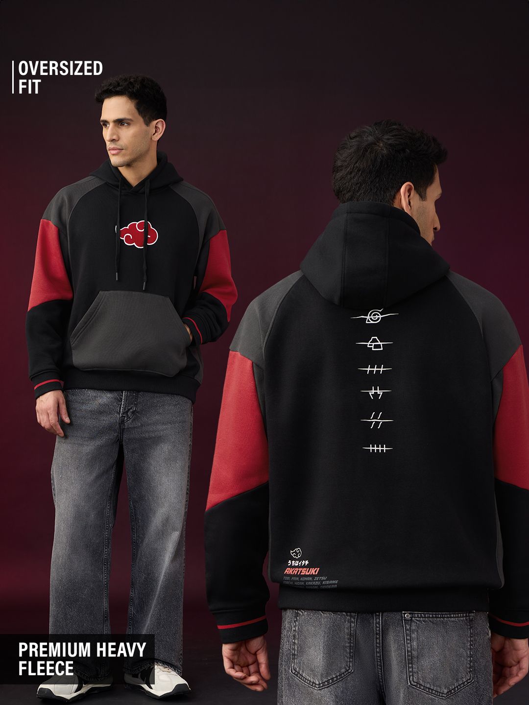 Naruto: Red Cloud Men Oversized Hoodies Online