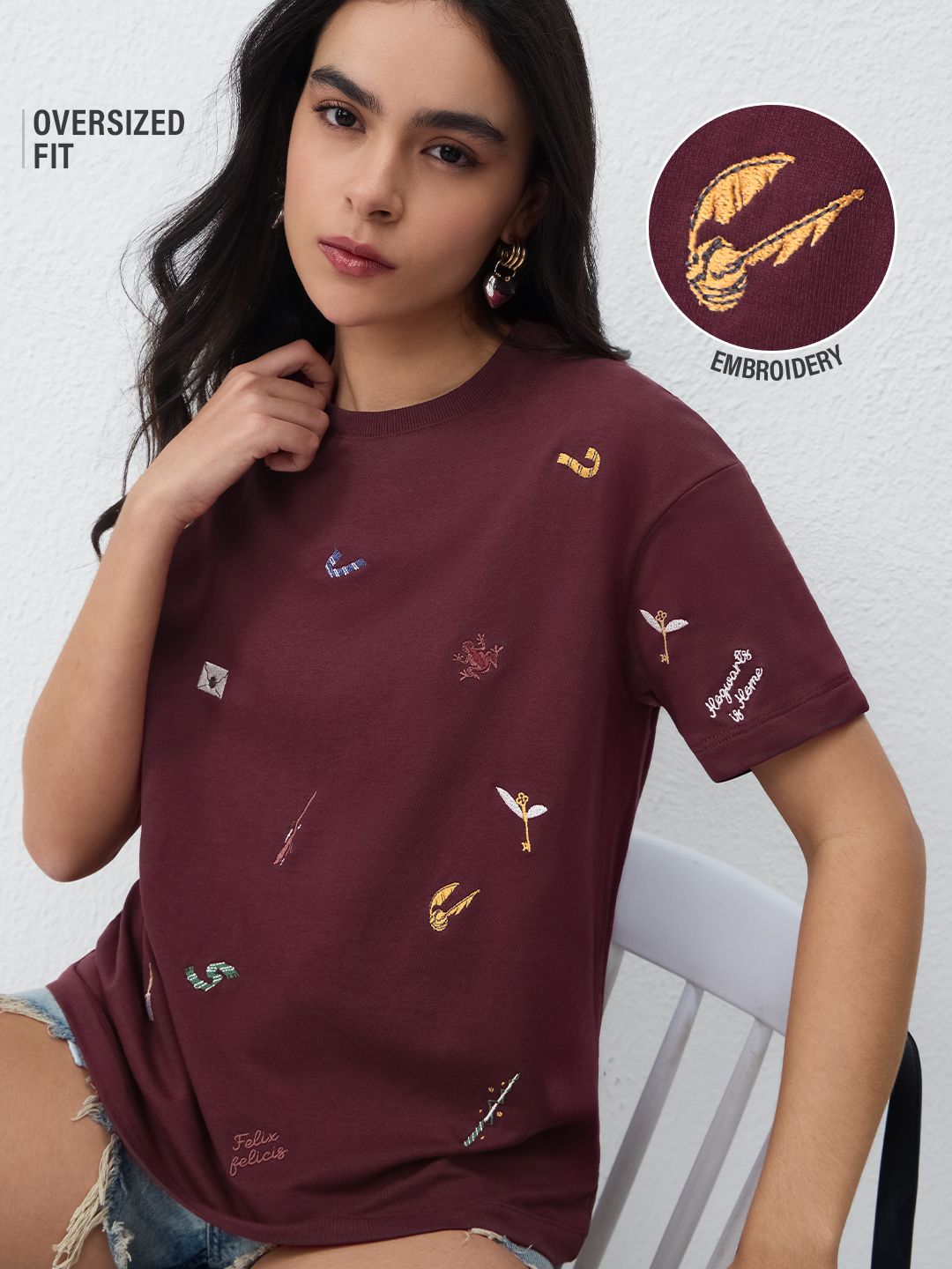 Harry Potter: Magical Necessities Women Oversized T-Shirts Online