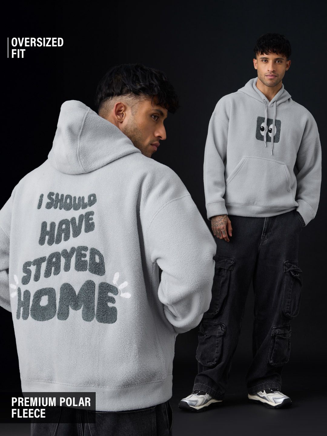 Pullover Hoodie: Just Stay Home Men Oversized Hoodies Online
