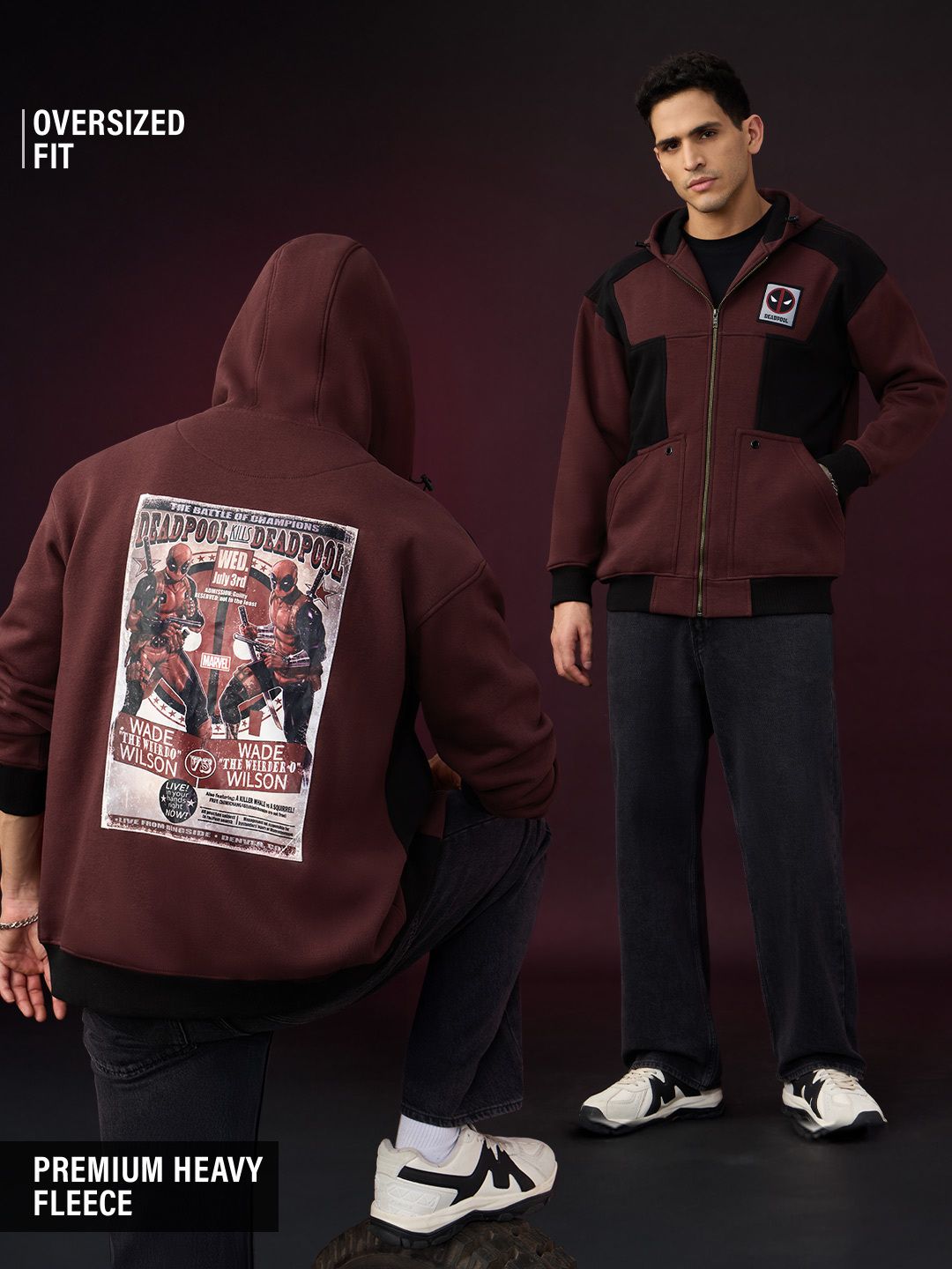 Deadpool: Double Trouble Men Oversized Hoodies Online