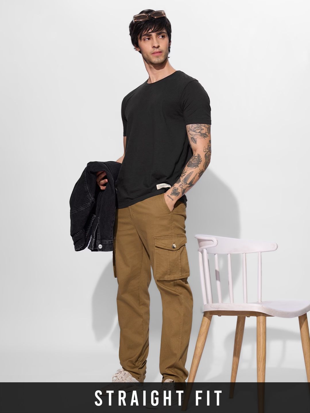 Solids: Rust Men Cargo Pants