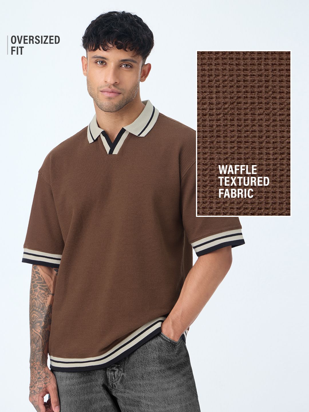 Oversized Polo: Russet Oversized Polos Online