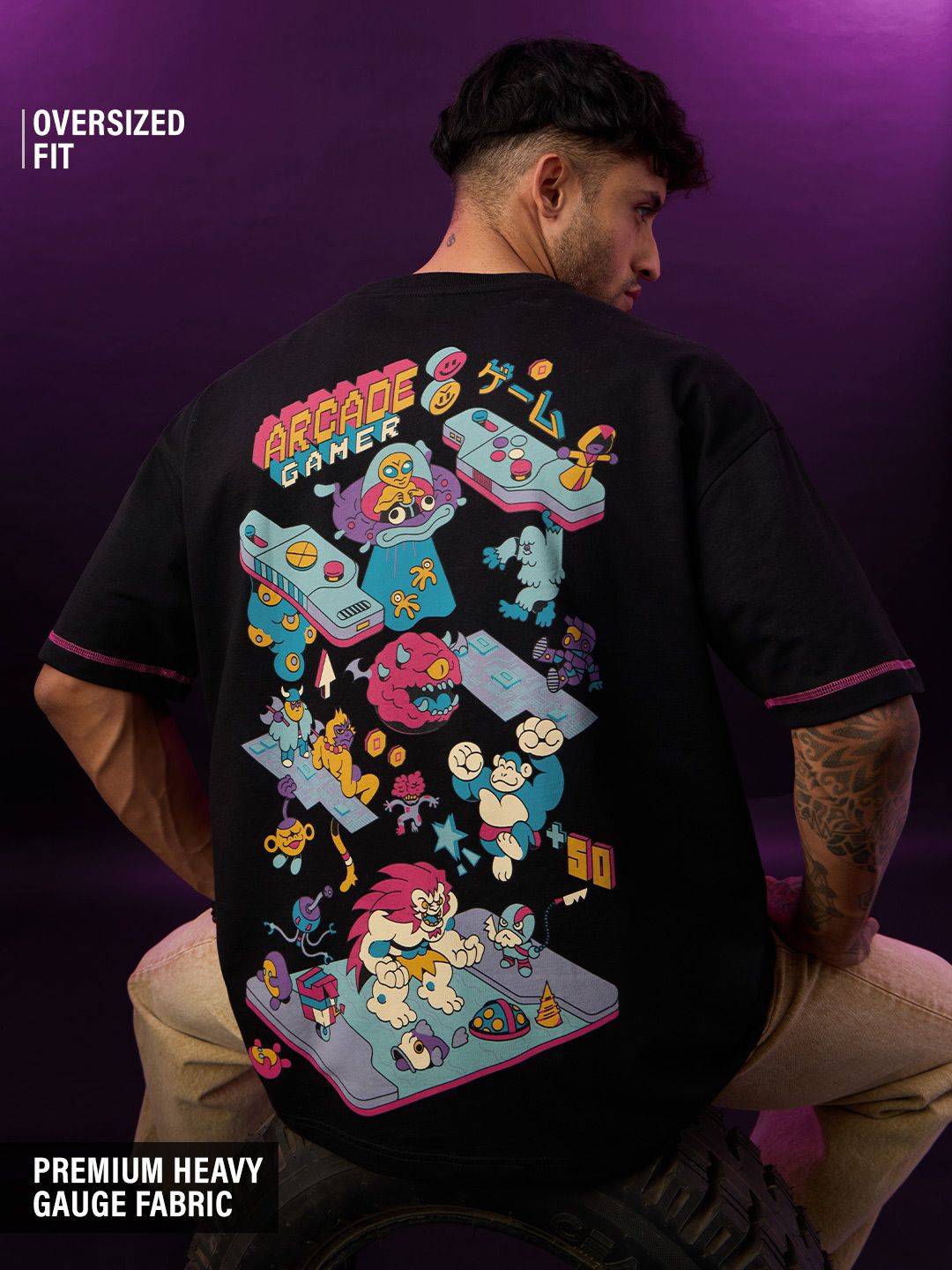 Buy TSS Originals: Arcade Gamer Men Oversized T-Shirt Online