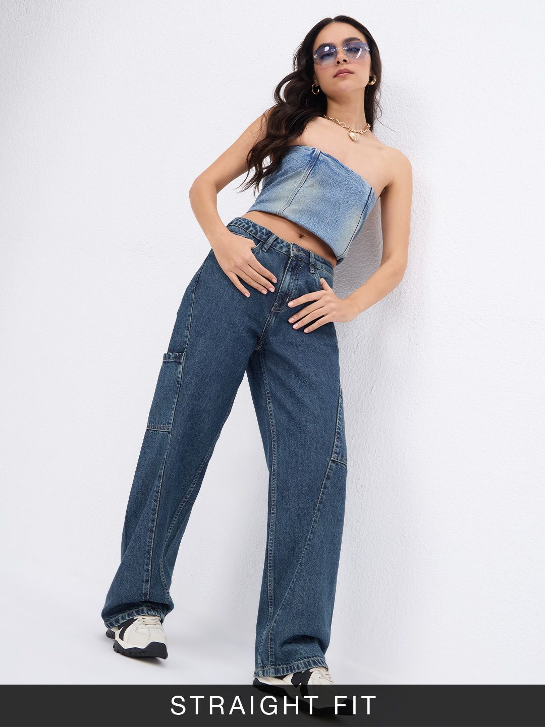 Straight Fit Denim: Scarlet