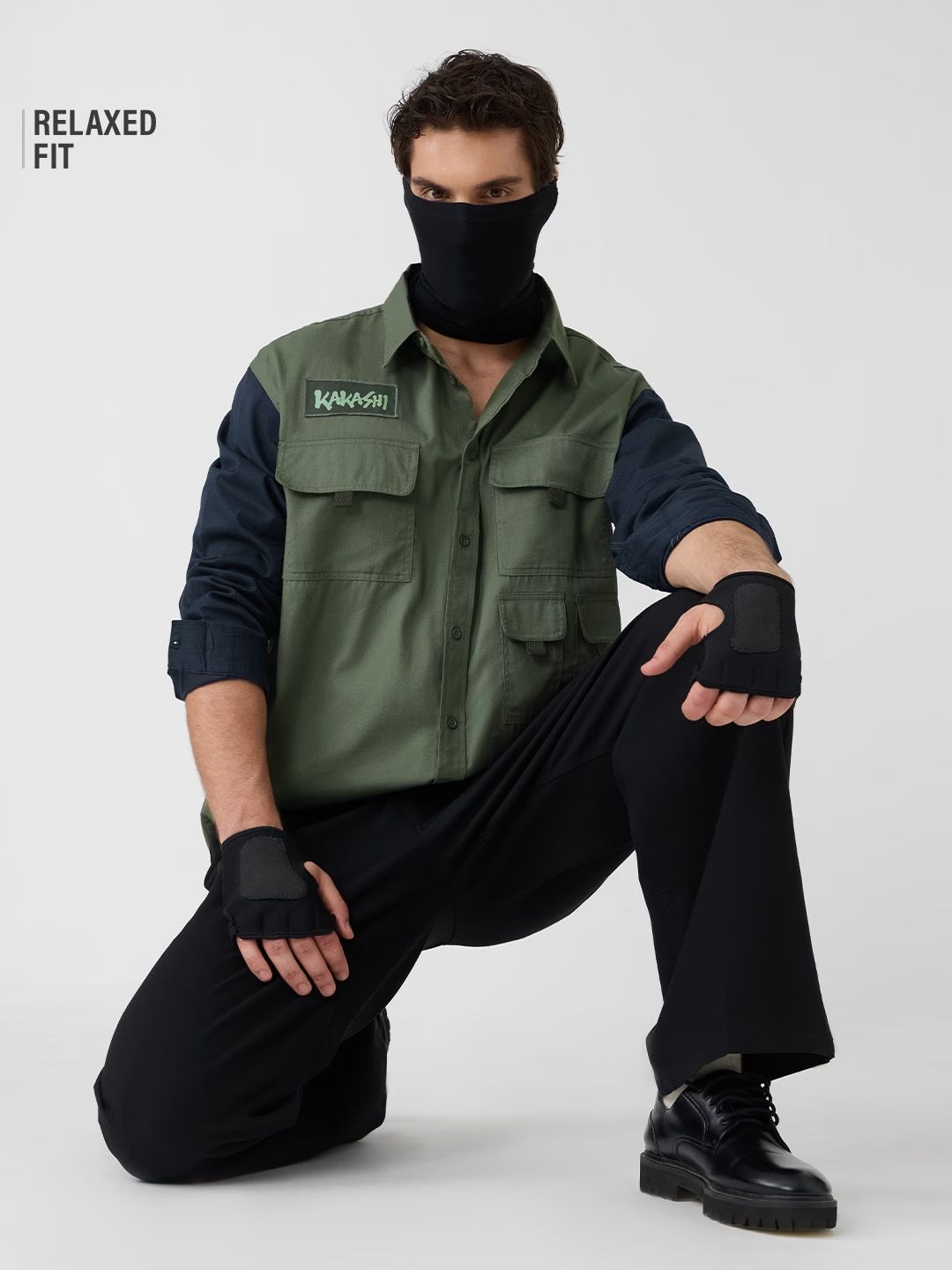 Naruto Shippuden: Kakashi Uniform Men Utility Shirts
