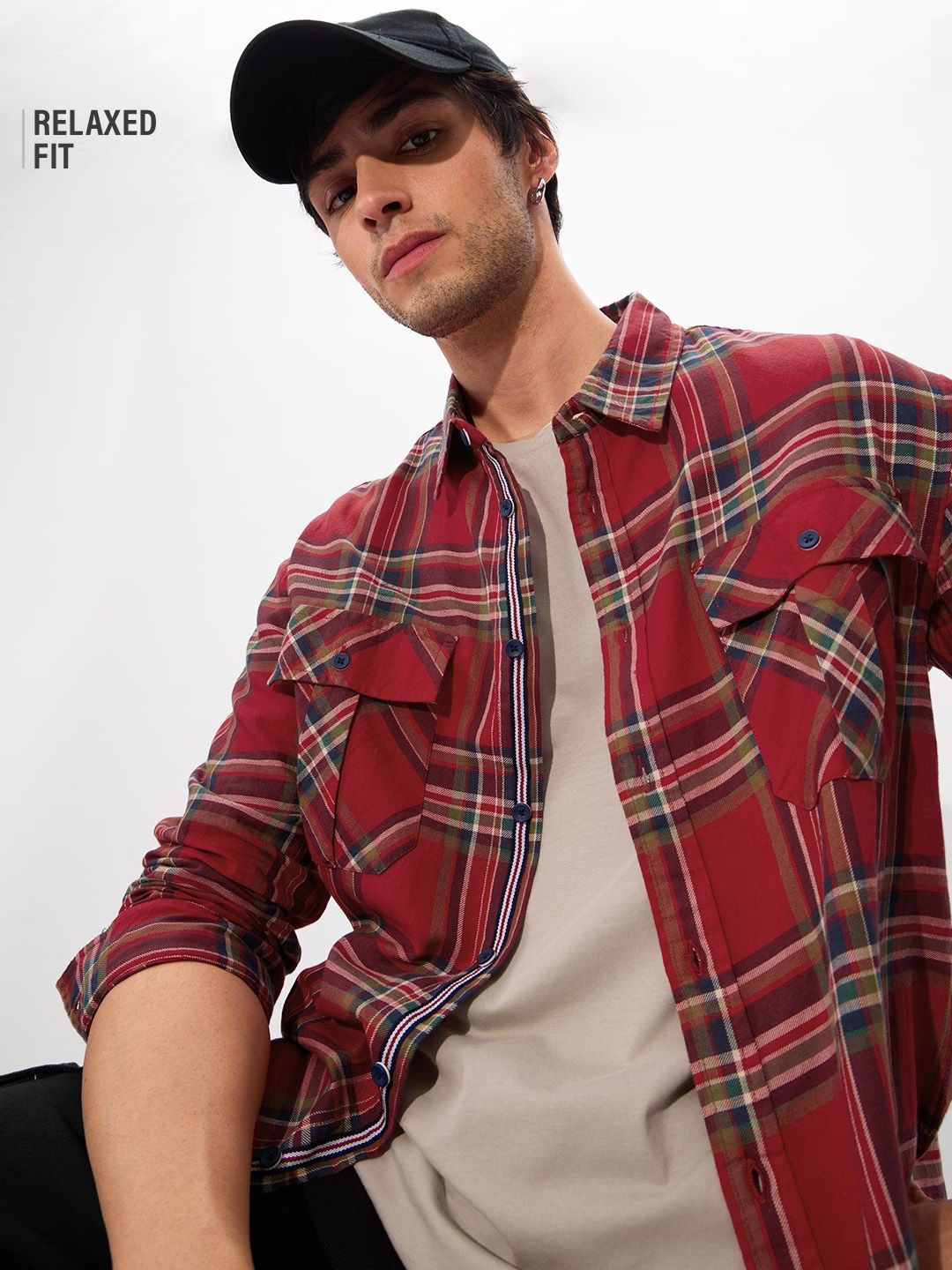 Plaid: Tartan Men Utility Shirts