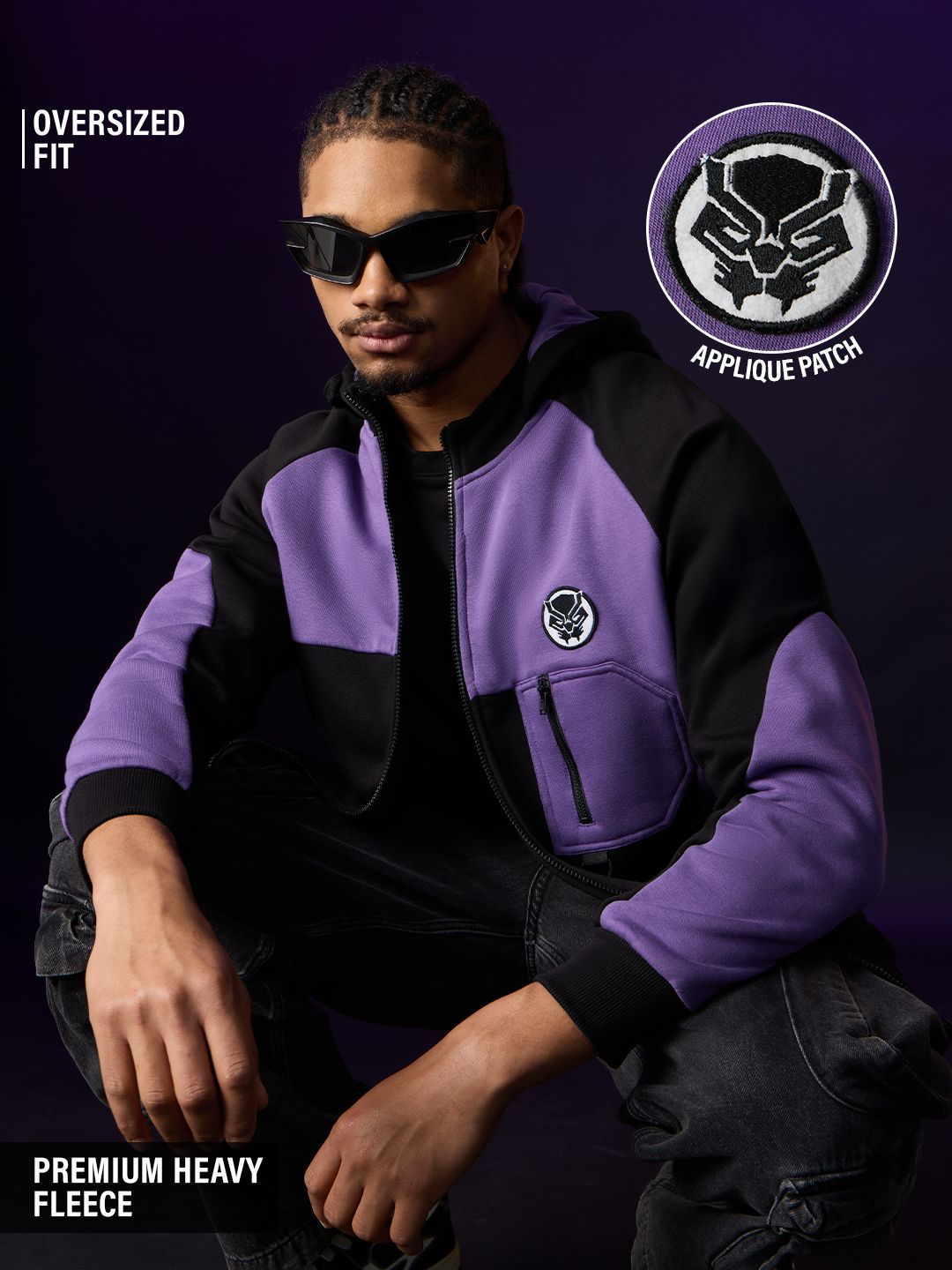 Black Panther: The King Men Oversized Hoodies Online