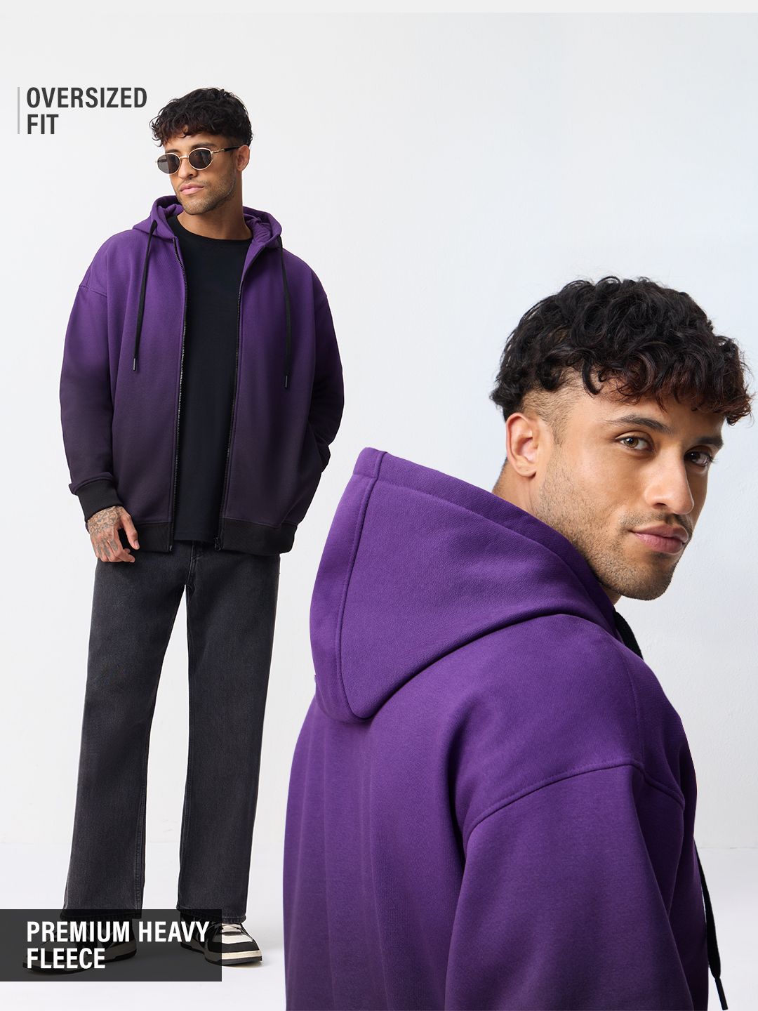 Buy Oversized Hoodie: Breezy Berry Men Oversized Hoodie Online