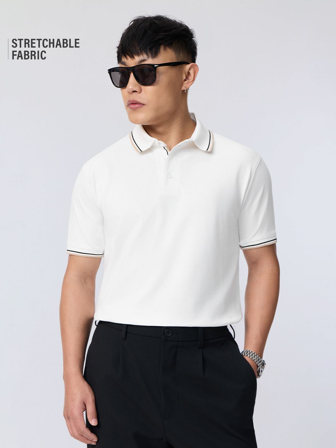 Pique Polo: Ivory Polos Online