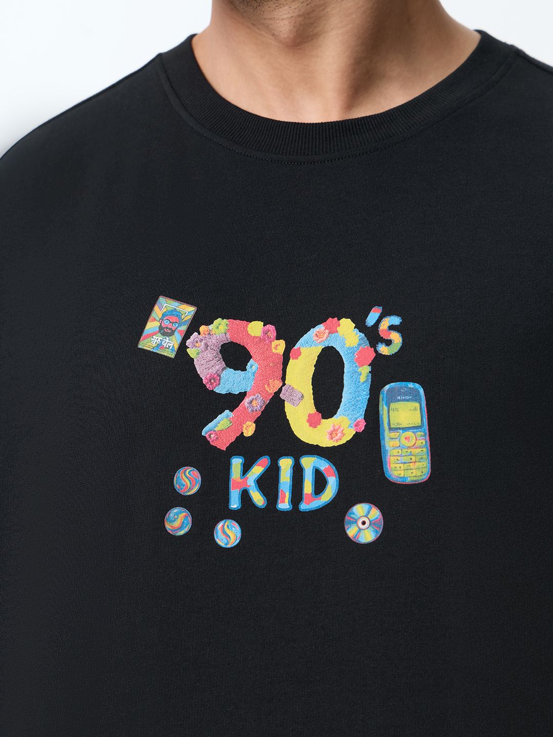 Buy Flashback Fits: 90's Essentials Men Oversized T-Shirt Online