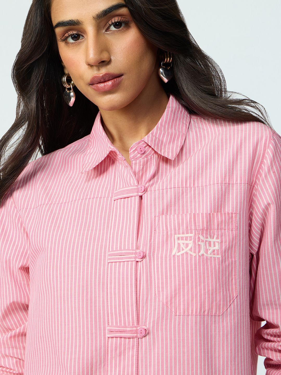 Buy Striped Shirt: Sakura Dust Women Shirt Online