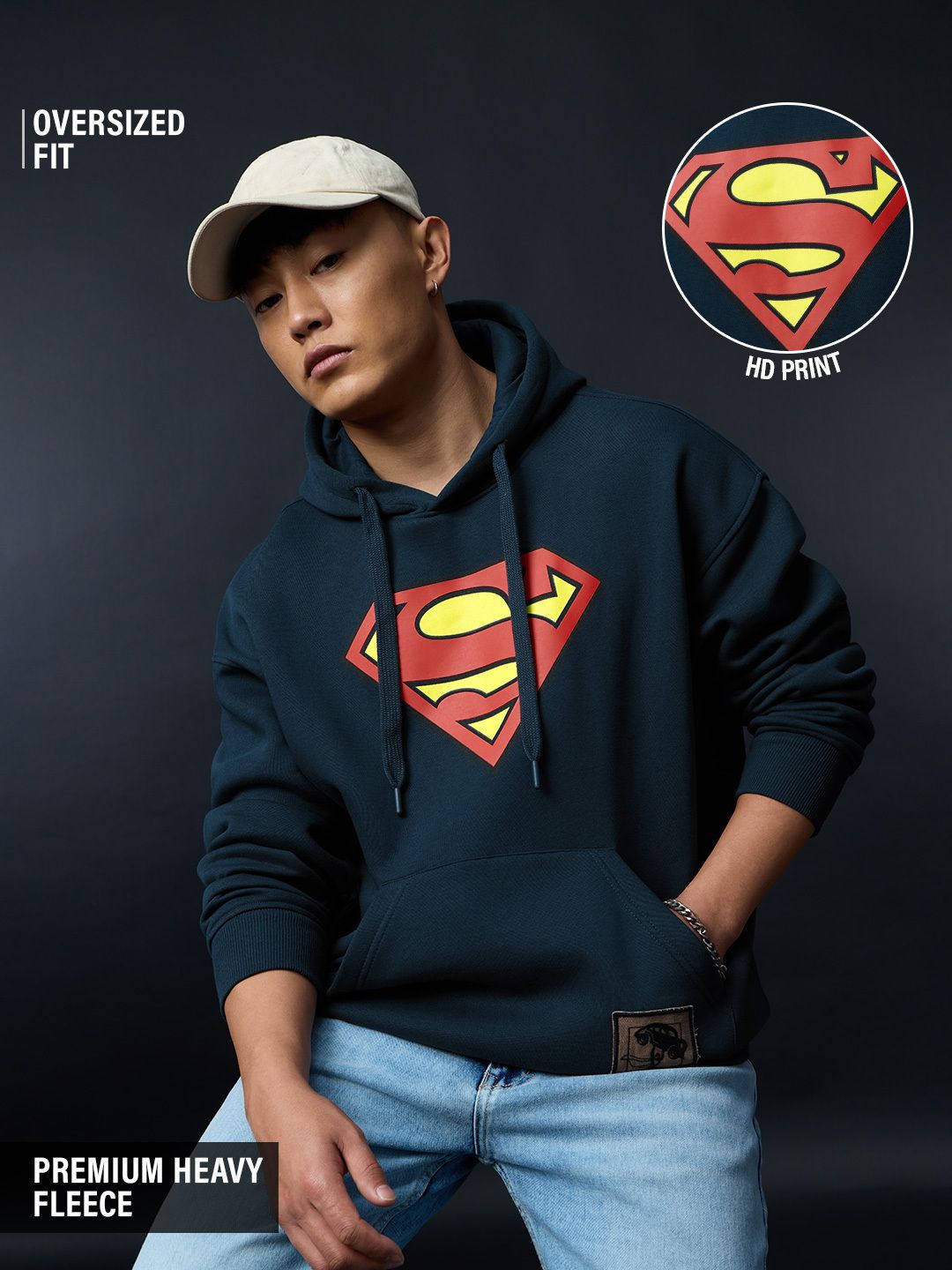 Superman: Invincible Men Oversized Hoodies Online
