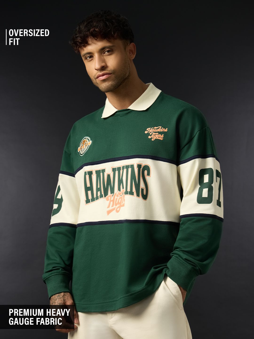 Stranger Things: Hawkins High Men Rugby Polos Online