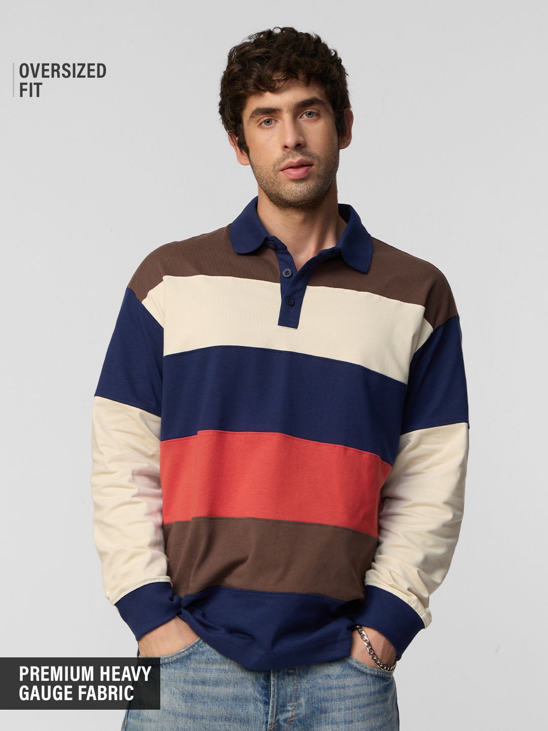 Colorblock Rugby Polo: Sea Coast Men Rugby Polos Online