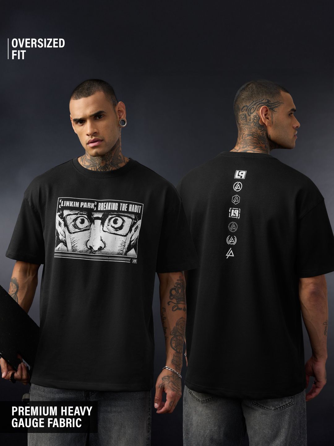 Buy Linkin Park: Breaking The Habit Men Oversized T-Shirts Online