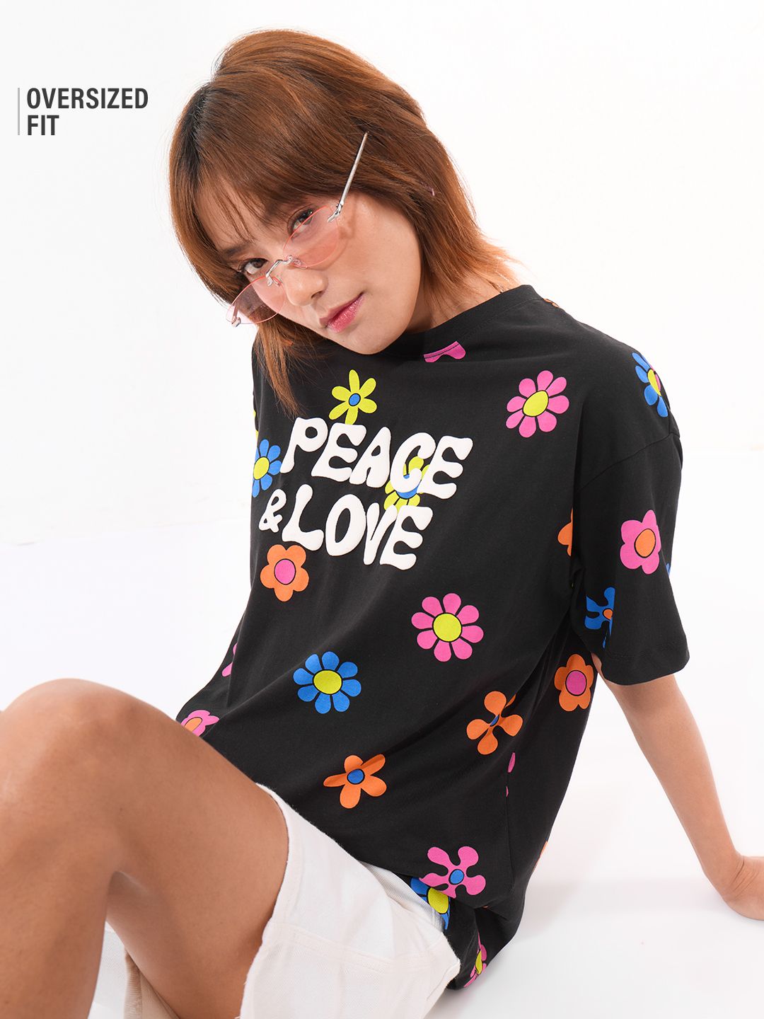 TSS Originals: Peace Women Oversized T-Shirts Online