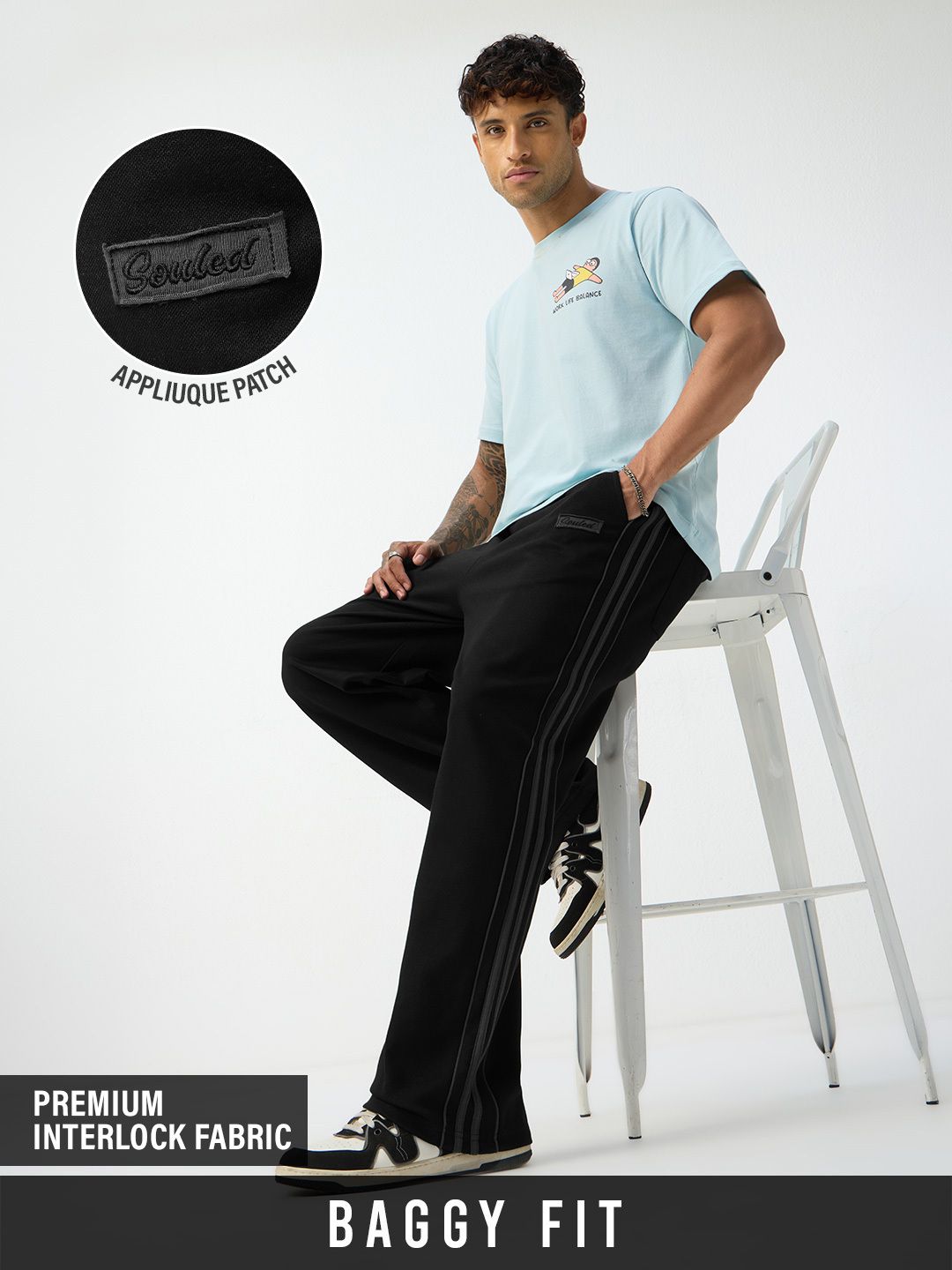 TSS Originals: Charcoal Dust Men Oversized Joggers Online