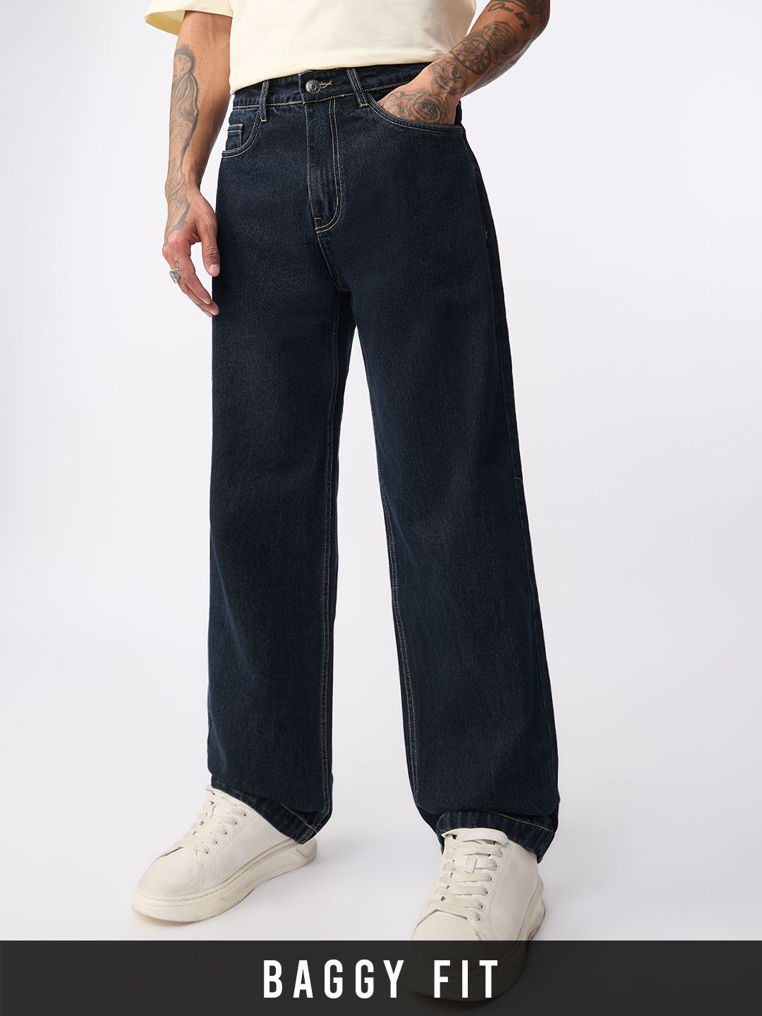 Baggy-Fit Denim: Orion Blue Men Jeans Online