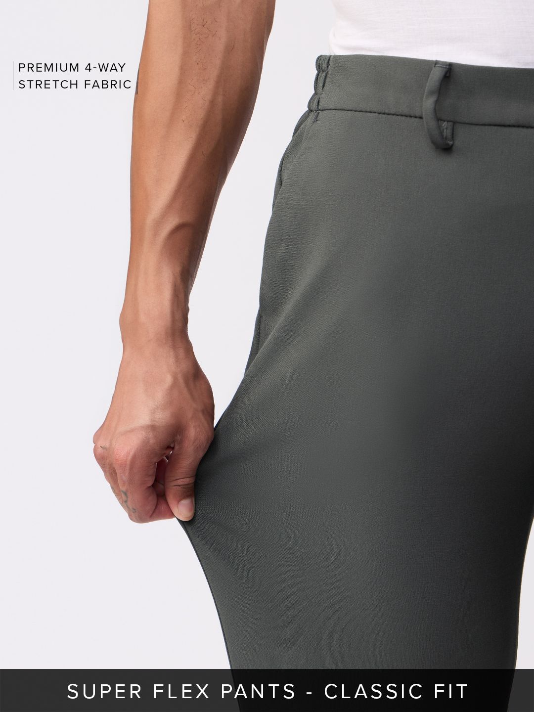 Super Pants: Anchor (Classic Fit) Men Super Flex Pants Online