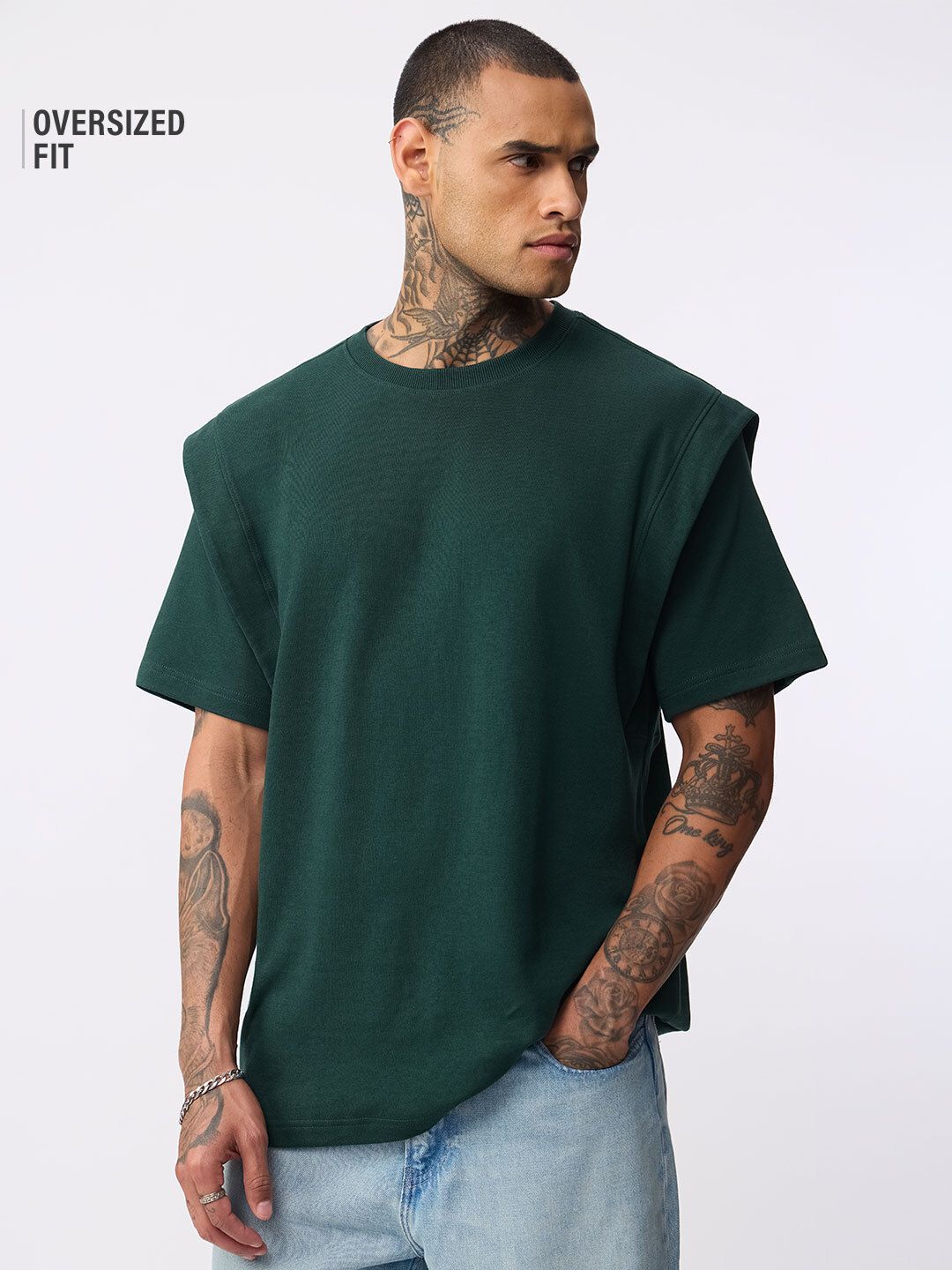 Korean T-shirt: Emerald Oversized T-Shirts Online