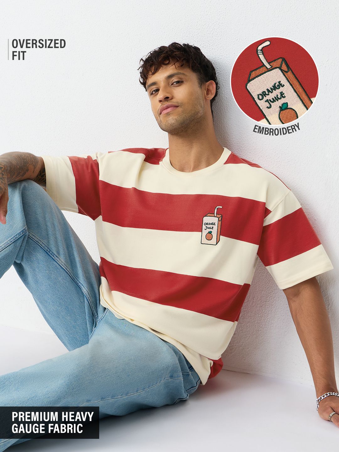 Oversized T-shirt: Orange Juice Oversized T-Shirts Online