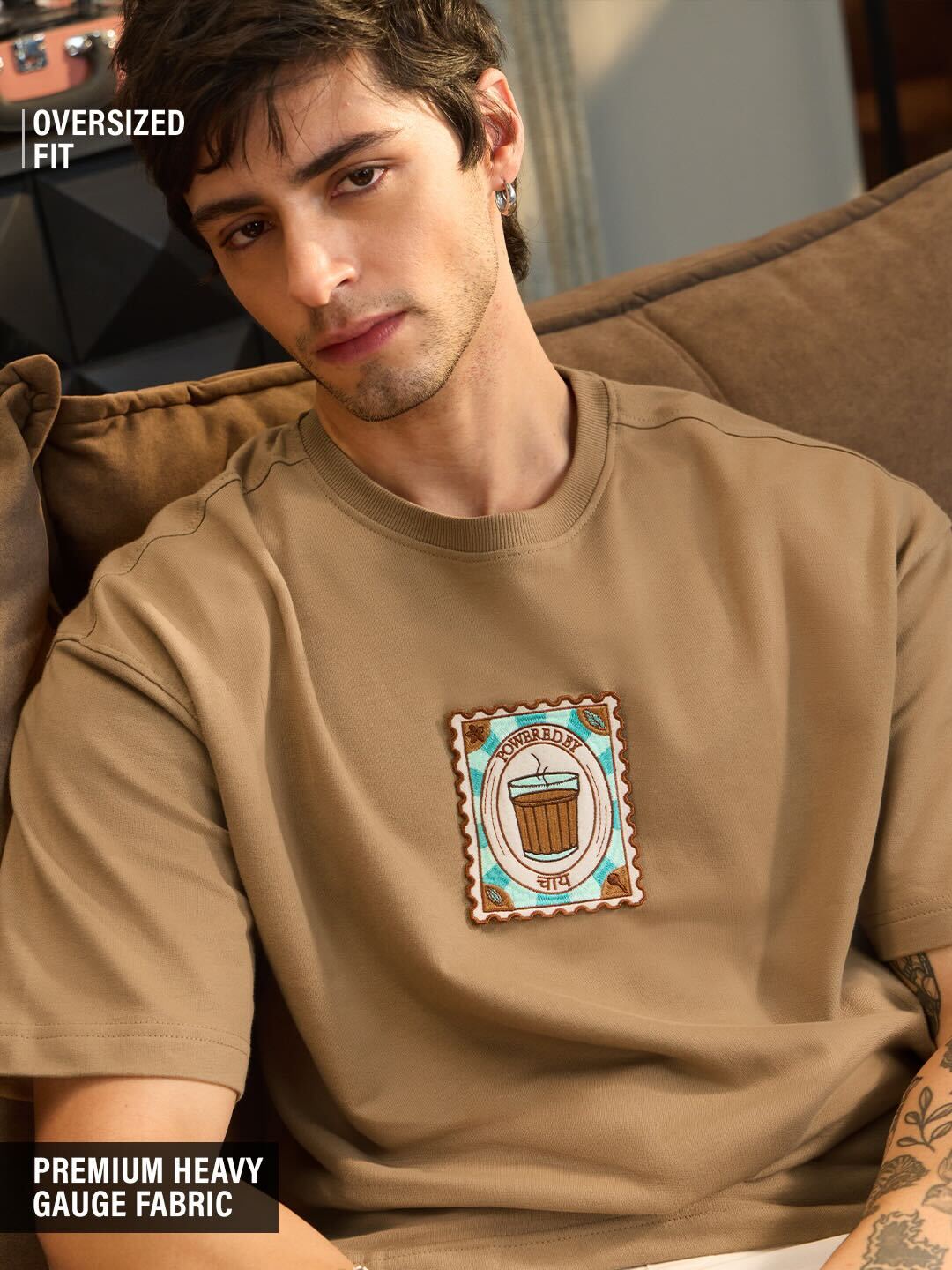 Buy TSS Originals: Chai Stamp Oversized T-Shirts Online