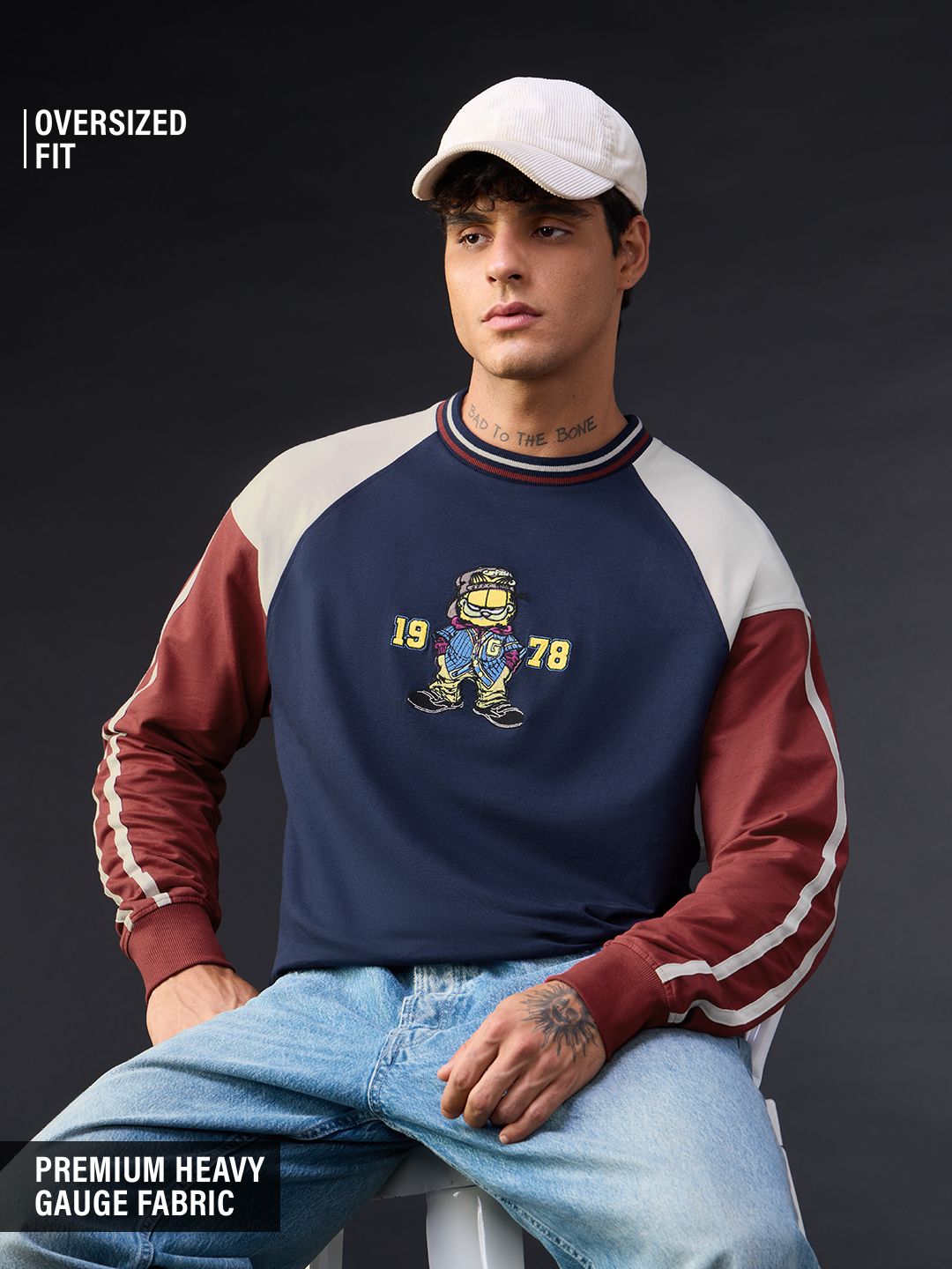 Garfield: Cool Kitty Oversized Full Sleeve T-Shirts Online