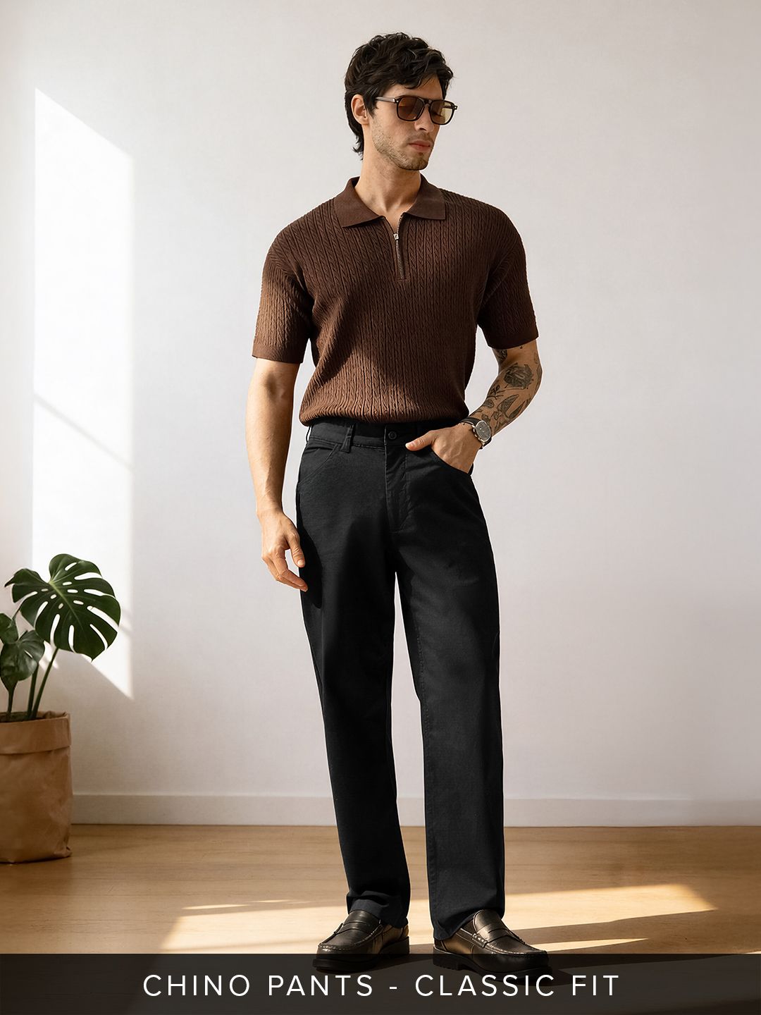 Chino Pants: Kohl Black Chino Pants Online