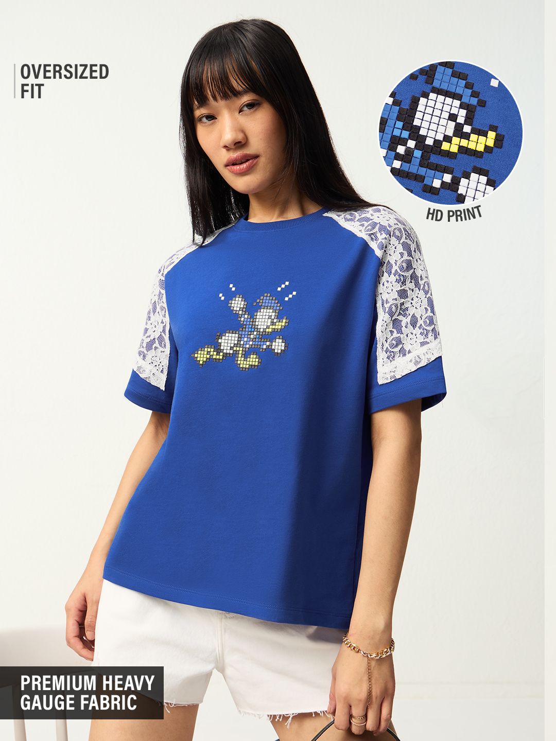 Disney: Pixel Donald Women Oversized T-Shirts Online