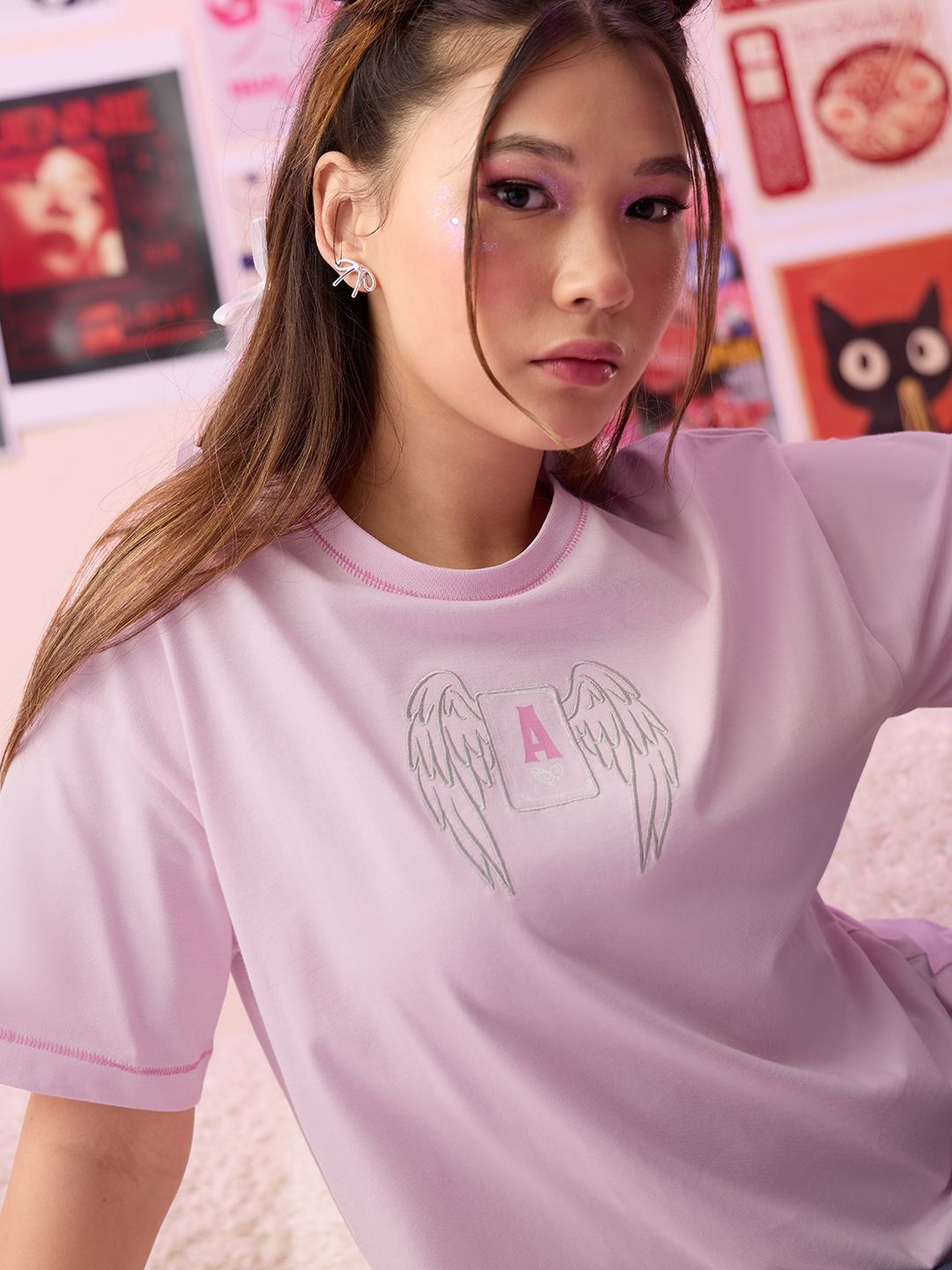 Buy Angel Card Women Oversized T-shirts Online