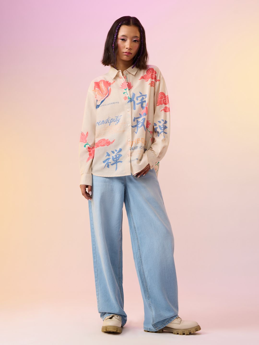 Buy Cotton Linen Shirt: Unbound Women Boyfriend Shirts