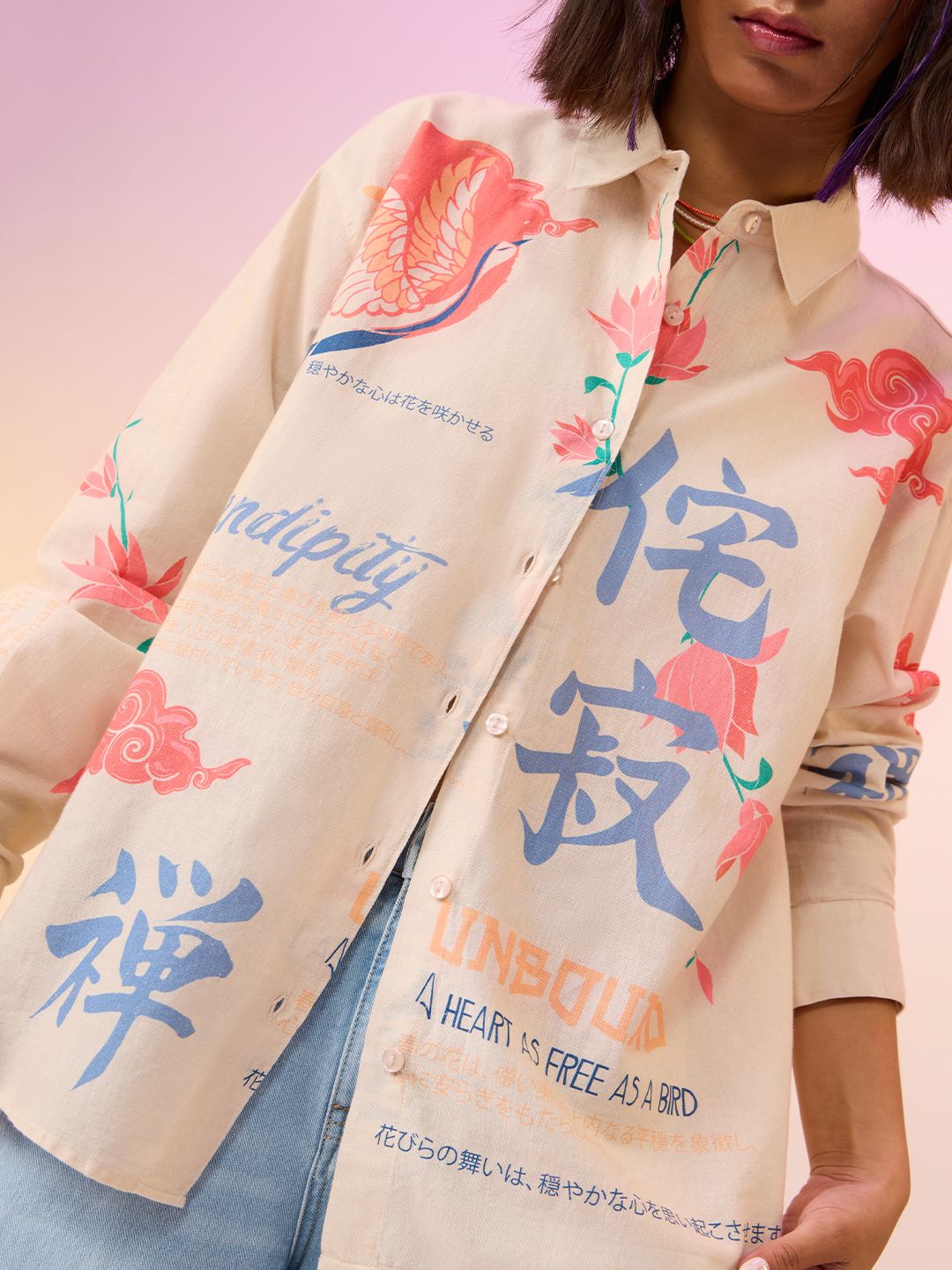 Cotton Linen Shirt: Unbound Women Boyfriend Shirts online