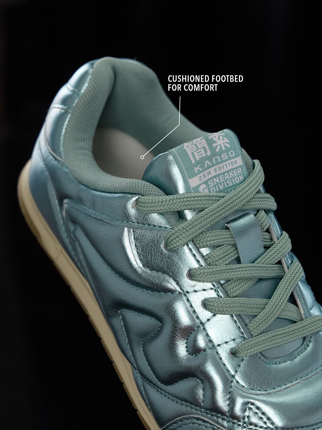 Kanso ZE: Metallic Blue Women Low Top Sneakers price