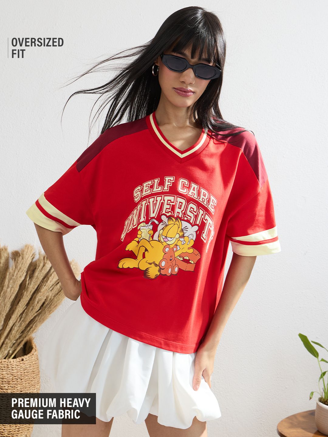 Garfield: Self Care Women Oversized T-Shirts