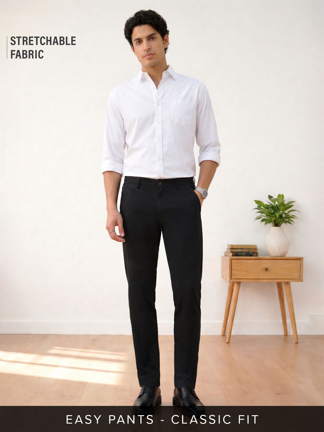 Buy Chinos: Classic Black Men Pants Online