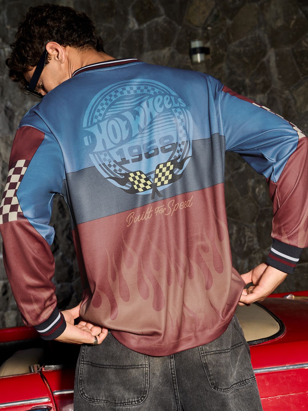 Buy Hot Wheels: Full Speed Men Oversized Full Sleeve T-Shirts Online