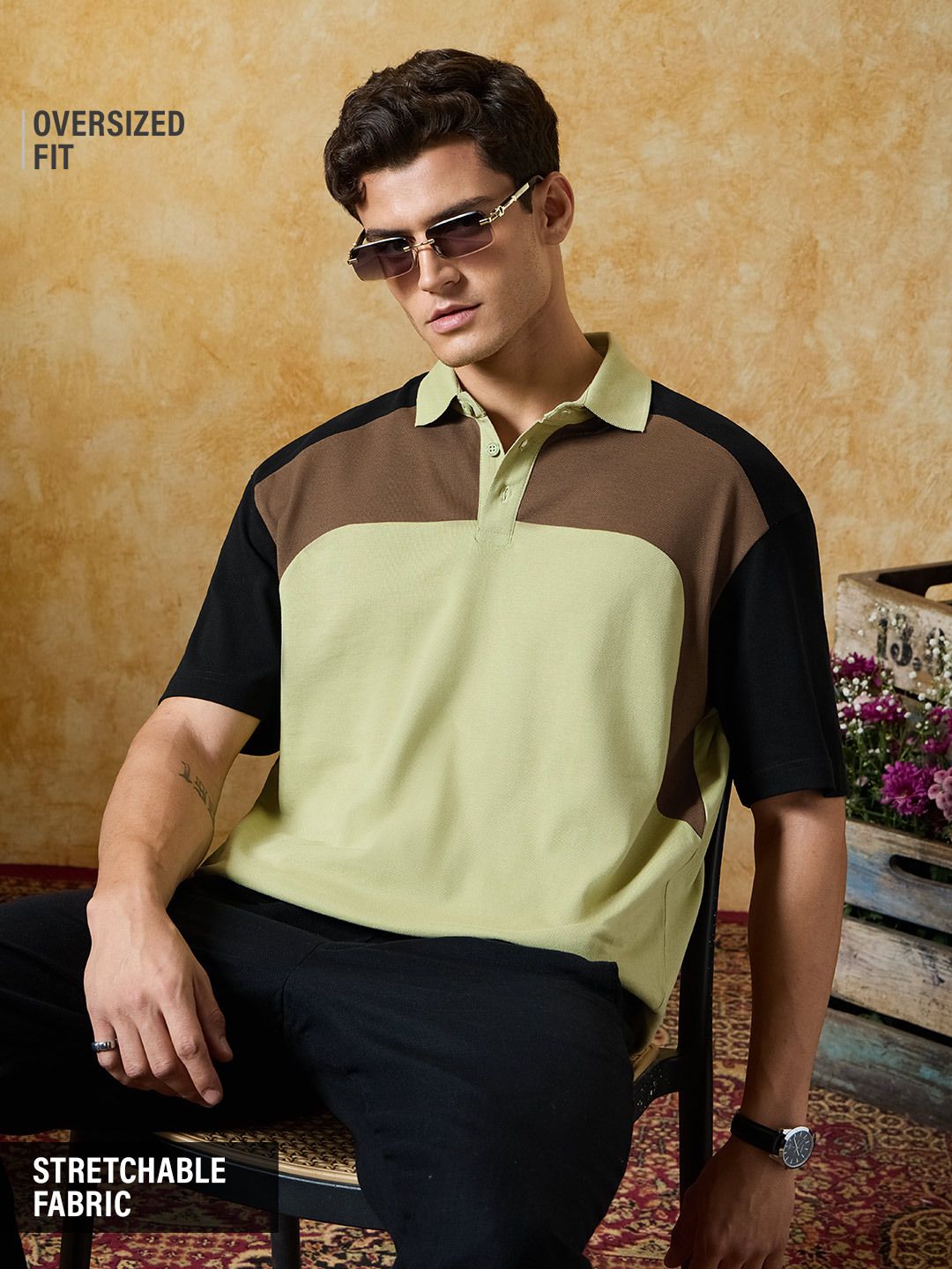 Buy TSS Originals: Toasted Lemon Men Oversized Polo Online
