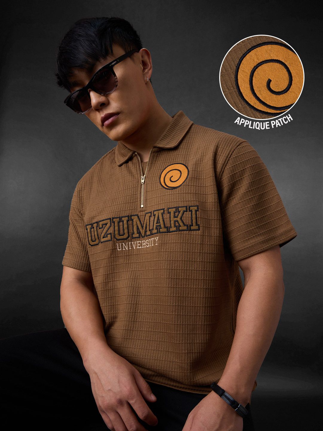 Naruto: Uzumaki Textured Polo (Men) · New