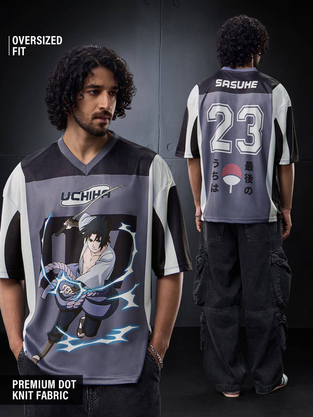 Naruto Shippuden: Sasuke Oversized Jersey (Men) · New