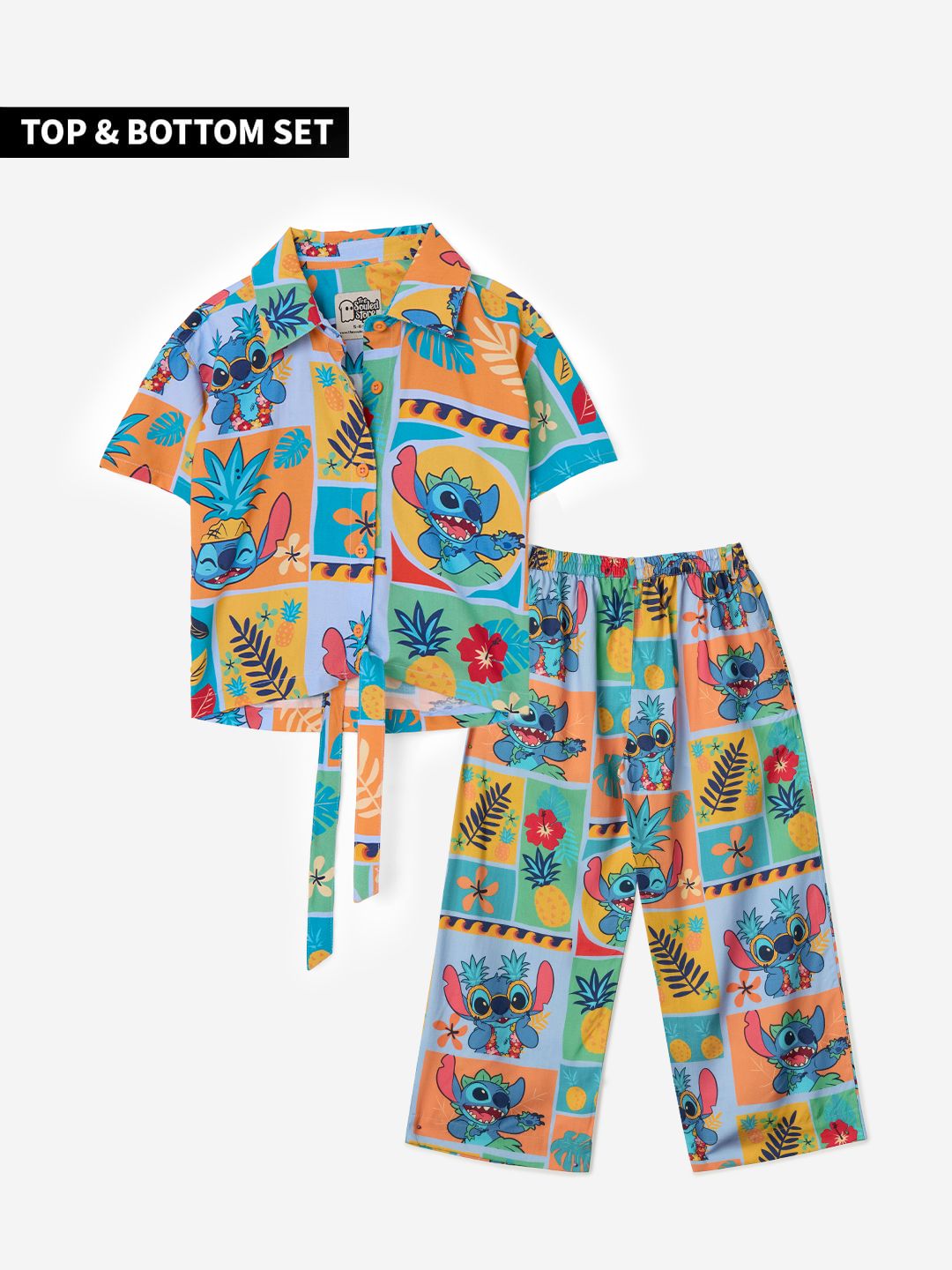 Lilo & Stitch: Pineapple Girls Set Girls Cotton Co-ord Sets Online